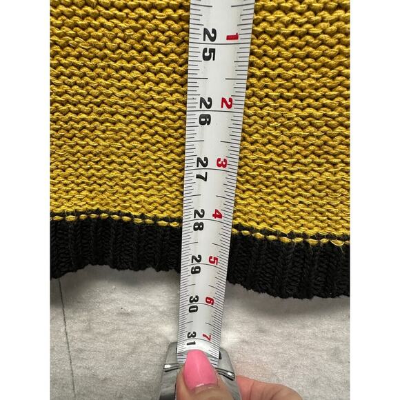 MOTH Anthropologie Mustard Yellow Knit Halter Tank Top Sweater Size M - Picture 5 of 9